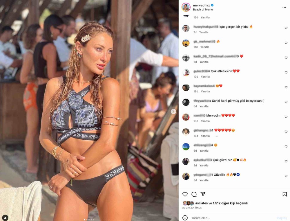 merve oflaz in bikinili yaz paylasimi begeni topladi iste gercek bir yildiz